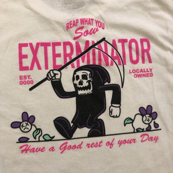 Retro “Cactus & Skull “Exterminator’ Reaper Graphic Tee - Picture 4 of 4